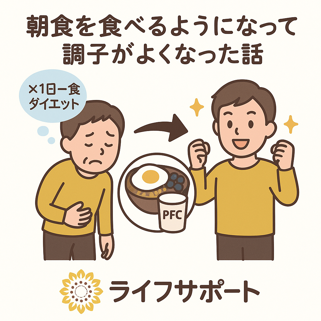 朝食を食べるようになって調子がよくなった