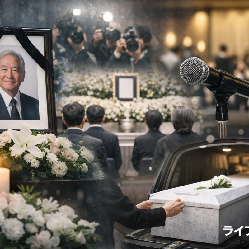 芸能人の葬儀や密葬お別れ会の流れを解説する記事用の葬儀イメージ写真