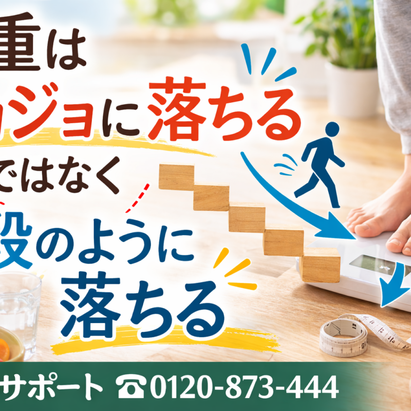 体重は徐々にではなく階段のように落ちるダイエット｜ライフサポート