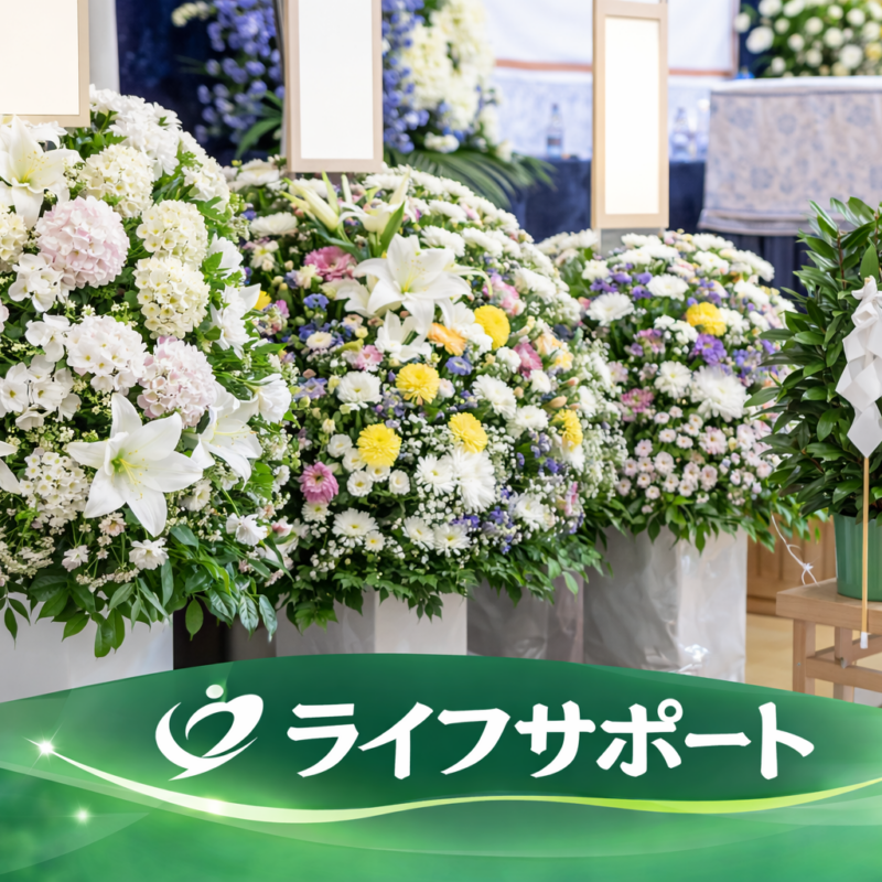 葬儀の供花の種類（洋花・和花・榊・樒）と祭壇の供花例｜ライフサポート