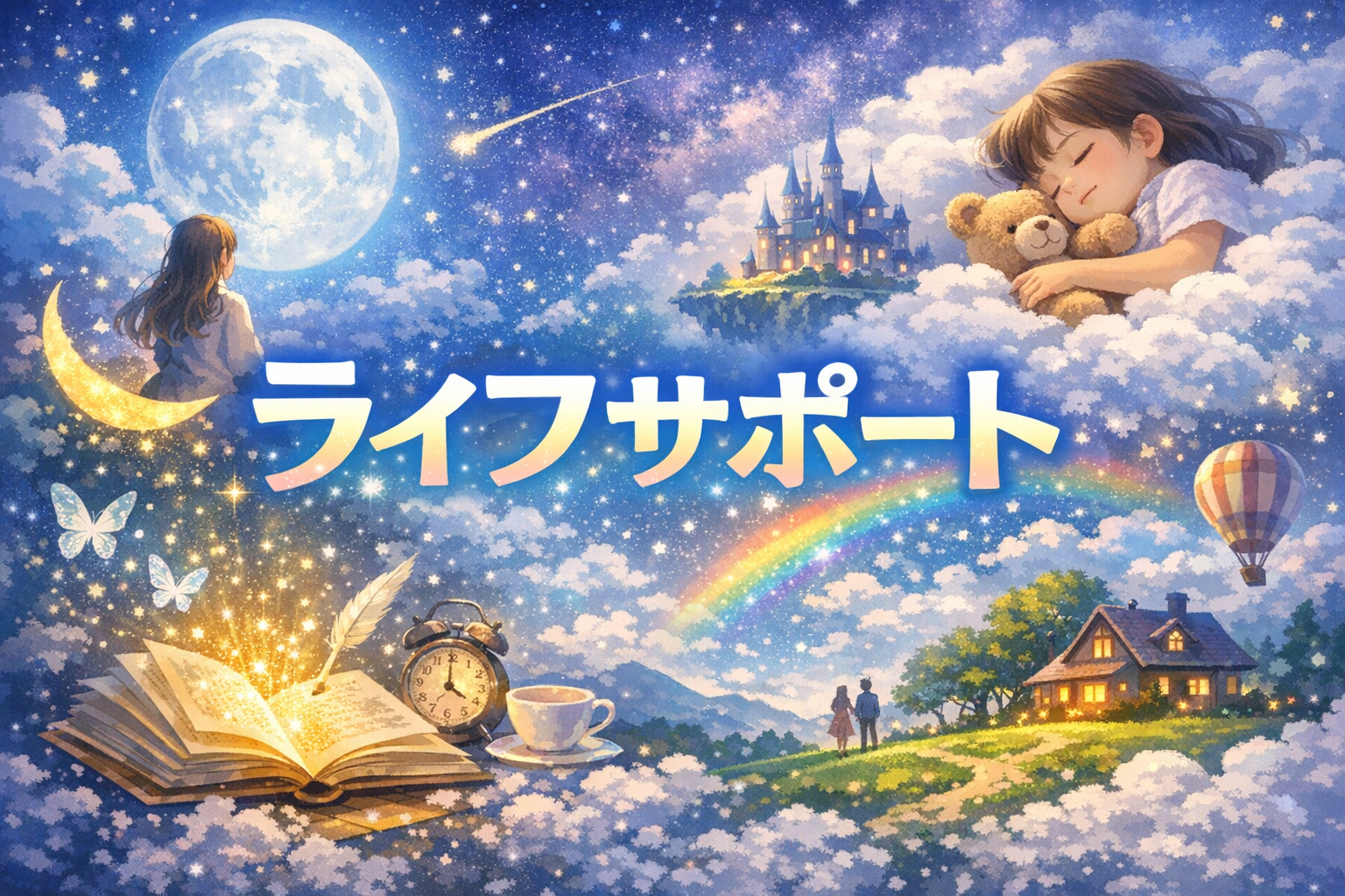 夢はなぜ見るのかを解説したアイキャッチ画像 睡眠中の脳の働きと心の状態を表現したイメージ