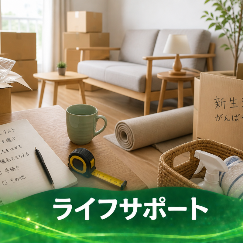 新生活と引っ越し準備の大変さ｜家具や家電をそろえる生活｜ライフサポート