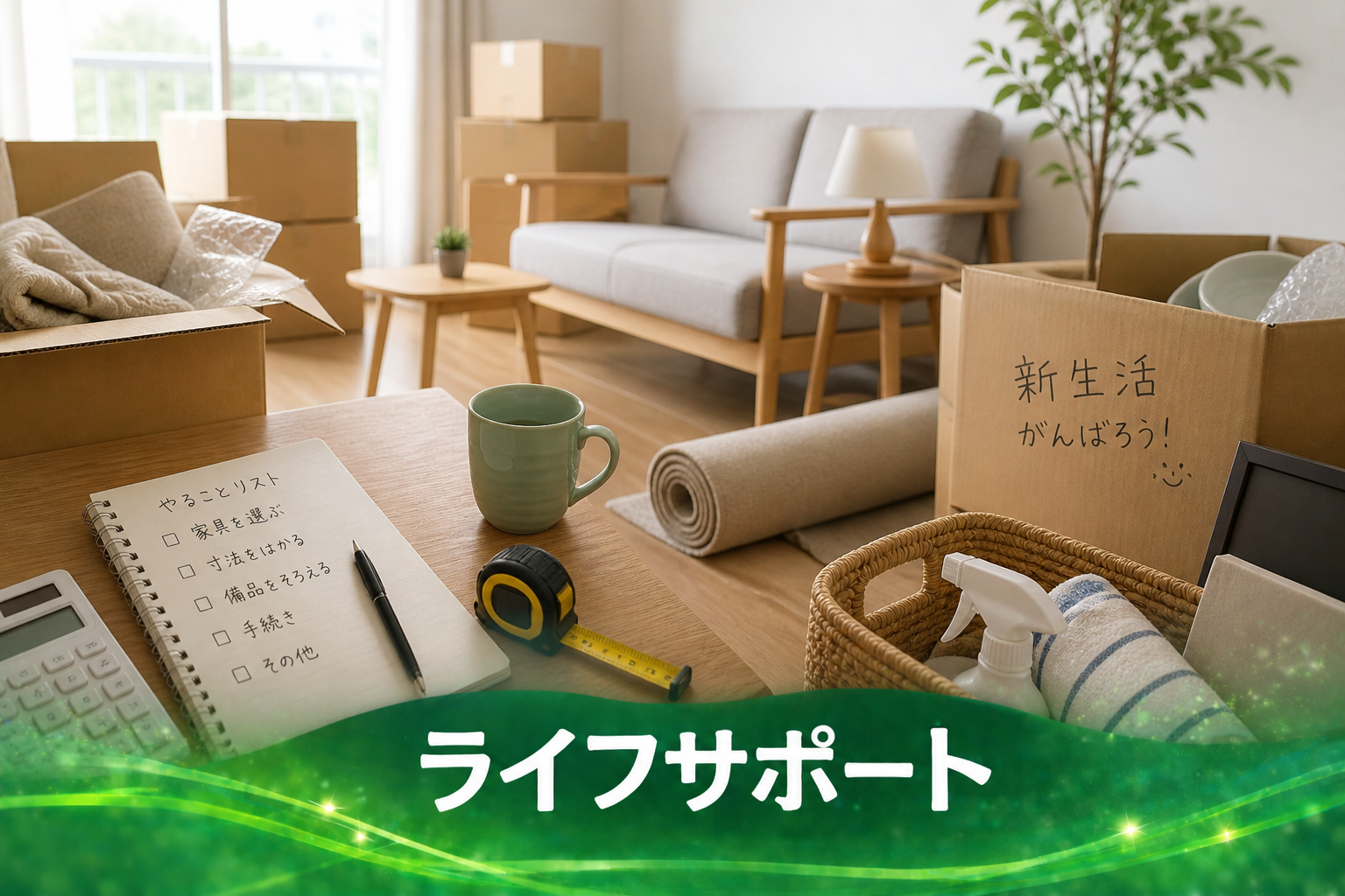 新生活と引っ越し準備の大変さ｜家具や家電をそろえる生活｜ライフサポート