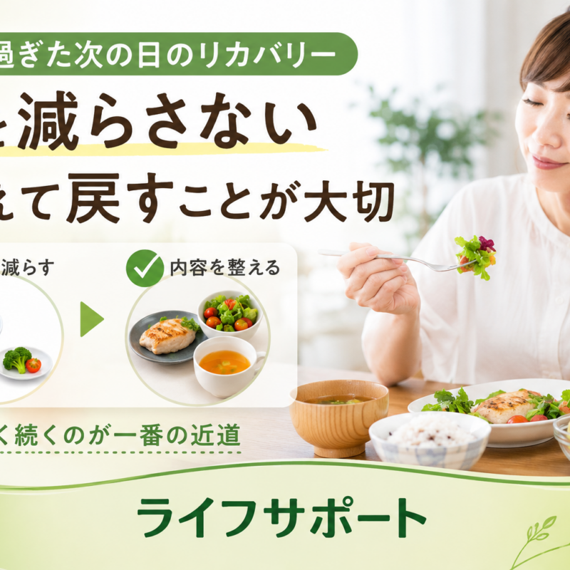 食べ過ぎた次の日のリカバリー方法と食事の整え方｜ライフサポート