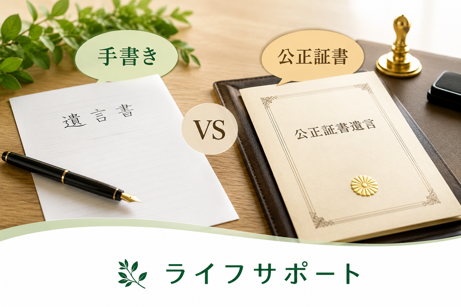遺言書は手書きと公正証書どっちが良い？メリット・デメリットを分かりやすく解説｜ライフサポート