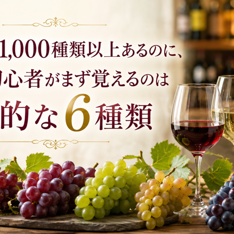 ぶどうは1,000種類以上あるのにワイン初心者がまず覚えたい代表的な6種類｜赤ワイン・白ワインのぶどう品種