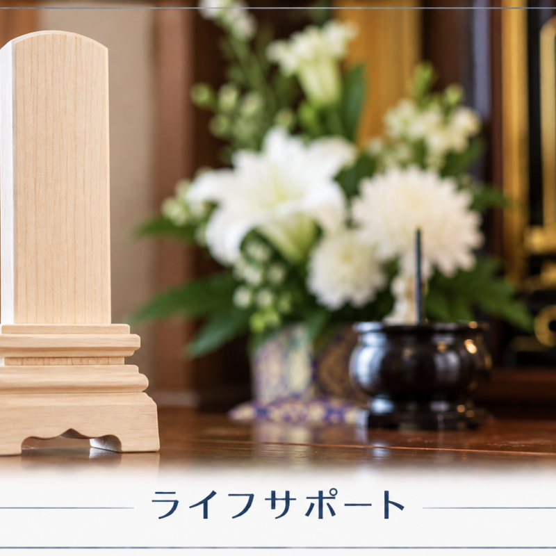 白木の位牌はどう処分する？四十九日後の白木位牌と供養のイメージ｜ライフサポート